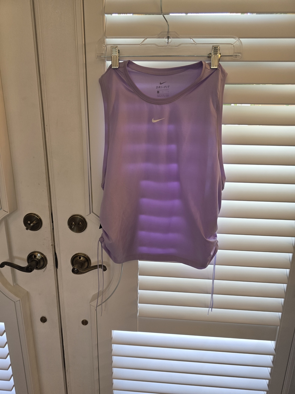 Nike Purple Dri-FIT Sleeveless Tank with Side Ties